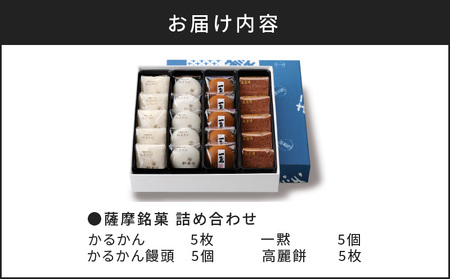 【7営業日以内に発送】かるかん元祖明石屋 薩摩銘菓詰め合わせ K076-004 スピード配送 最短 すぐ届く お急ぎ