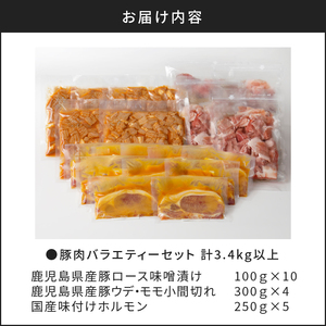 【 ナンチクファクトリー 】 豚肉 バラエティー セット 計 3.4kg 以上（A2） K073-002 肉 惣菜 総菜 冷凍