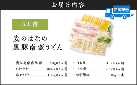 麦のはな の 黒豚 南蛮うどん 【 3人前 】 K071-002