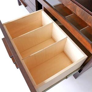 旭川家具　クリエイトファニチャー　Ｗ＆Ｂローボード 【 国産 無垢 インテリア 木製 収納 モダン ヴィンテージ テレビボード テレビ台 ハイボード AVボード  ウォールナット カバ ビーチ 北海道 】 _01234