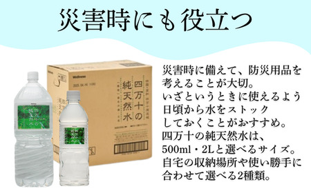 四万十 純天然水 500ml × 24本 1箱 ミネラルウォーター ペットボトル 水 500ml 四万十川