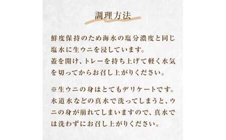 ＜先行予約：2026年5月下旬以降順次発送＞ 生うに 160g（80g×2）塩水 宮城県産 生ウニ 雲丹 うに ウニ