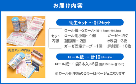【 ノンノ 衛生品セット ×2 セット 】 携帯 ロールペーパー 簡易 防災備蓄品 衛生 ミニスタイル T021-004 日用品