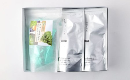 中山吉祥園 八女茶 3 種セット 【 水出し ・ 朝露 ・ 抹茶クランチ 】 緑茶 煎茶 抹茶 チョコレート クランチ 国産 福岡県産