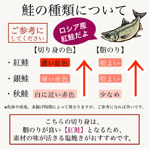 天然紅鮭の切り身(甘塩) 5切 紅鮭