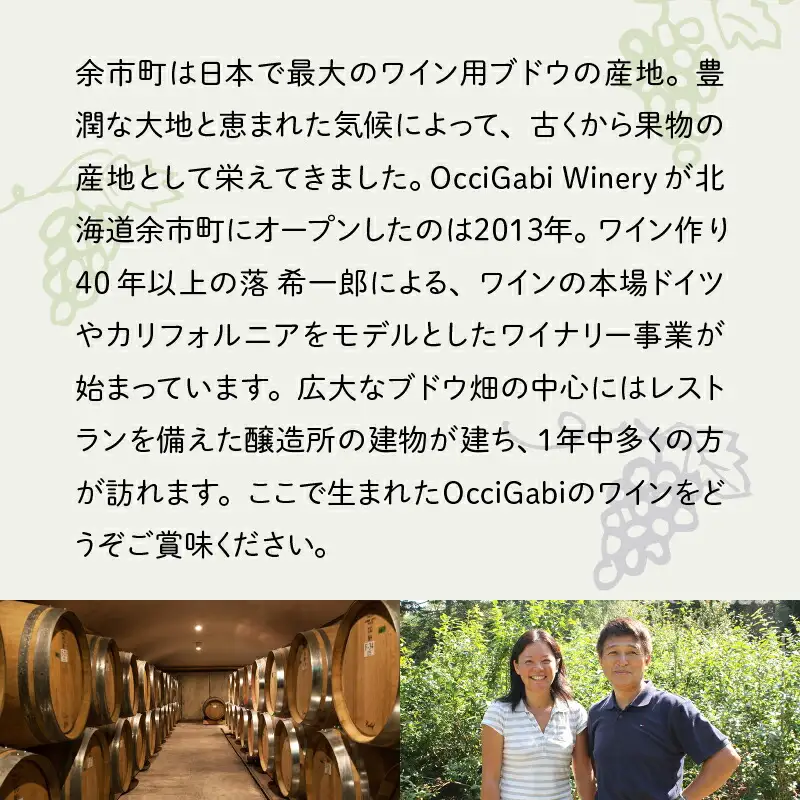 【OcciGabi Winery】ルージュ・スパークリング 【余市のワイン】 ワイン 赤ワイン スパークリングワイン ドルンフェンダー レゲント 余市のワイン 北海道のワイン 日本のワイン 国産ワイン お酒 _Y012-0099