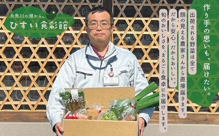 直売所からお届け！旬の野菜セット【6回お届け】（8～10品詰め合わせ）JA 新鮮な野菜直送便  糸魚川 新潟【大根･白菜･春菊･アスパラ菜･しいたけ･ほうれん草･ふきのとう･タラの芽･山菜･にんじん･イチゴ･トマト･きゅうり･ピーマン･ジャガイモ･玉ねぎ･オクラ･枝豆･トウモロコシ･なす･生きくらげ･長ネギ･サツマイモ･里芋】