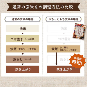 もちもち玄米【ぷちっともち玄米】洗米・つけ置き不要 炊飯器で簡単/子どもも喜ぶ/900ｇ×6袋