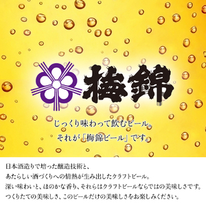 梅錦 ビール6本詰め合わせ（定番ビール5種と季節の限定ビール1種）