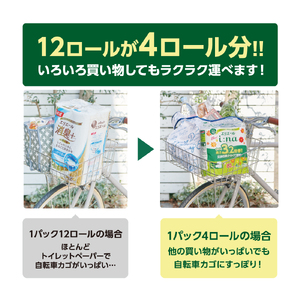 エリエール ina トイレットペーパー 3.2倍巻 205ロール相当｜イーナ ダブル 64ロール