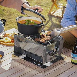 バーベキューコンロ　コンパクトＢＢＱコンロ　CBBQ-300　シルバー【アイリスオーヤマ】【アイリスオーヤマ宮城】