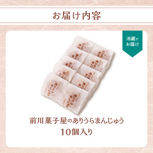 前川菓子屋のありうらまんじゅう 10個 ／ 饅頭【A143】