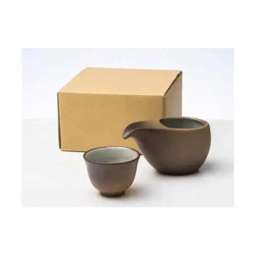 【萬古焼（ばんこやき）】玉露、かぶせ茶、高級茶葉をより美味しく愉しむ茶器。和洋のインテリアを選ばないモダンデザイン。ひとしずく（急須と煎茶碗）セット 【ちゃ】 藤総製陶所
