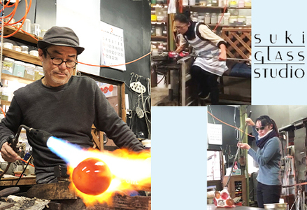 【SUKI GLASS STUDIO】 ガラス工芸品『波のボウル』小サイズ１個　[0012-0021]