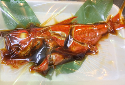 【地魚磯料理 うおまさ】まるごと一匹！外房釣り金目鯛の煮付け　１尾　[0016-0023]