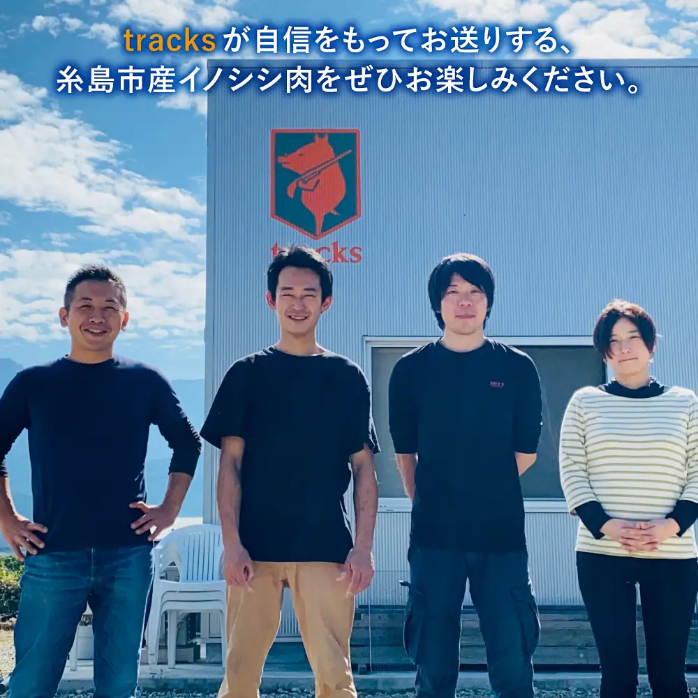 【ジビエ】イノシシ 3種 焼肉セット（ 部位おまかせ ） 450g 2?3人前 糸島市 / tracks [AUF005] ジビエ 猪