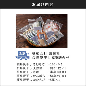 桜島灰干し 5種詰合せ K178-001 魚 冷凍