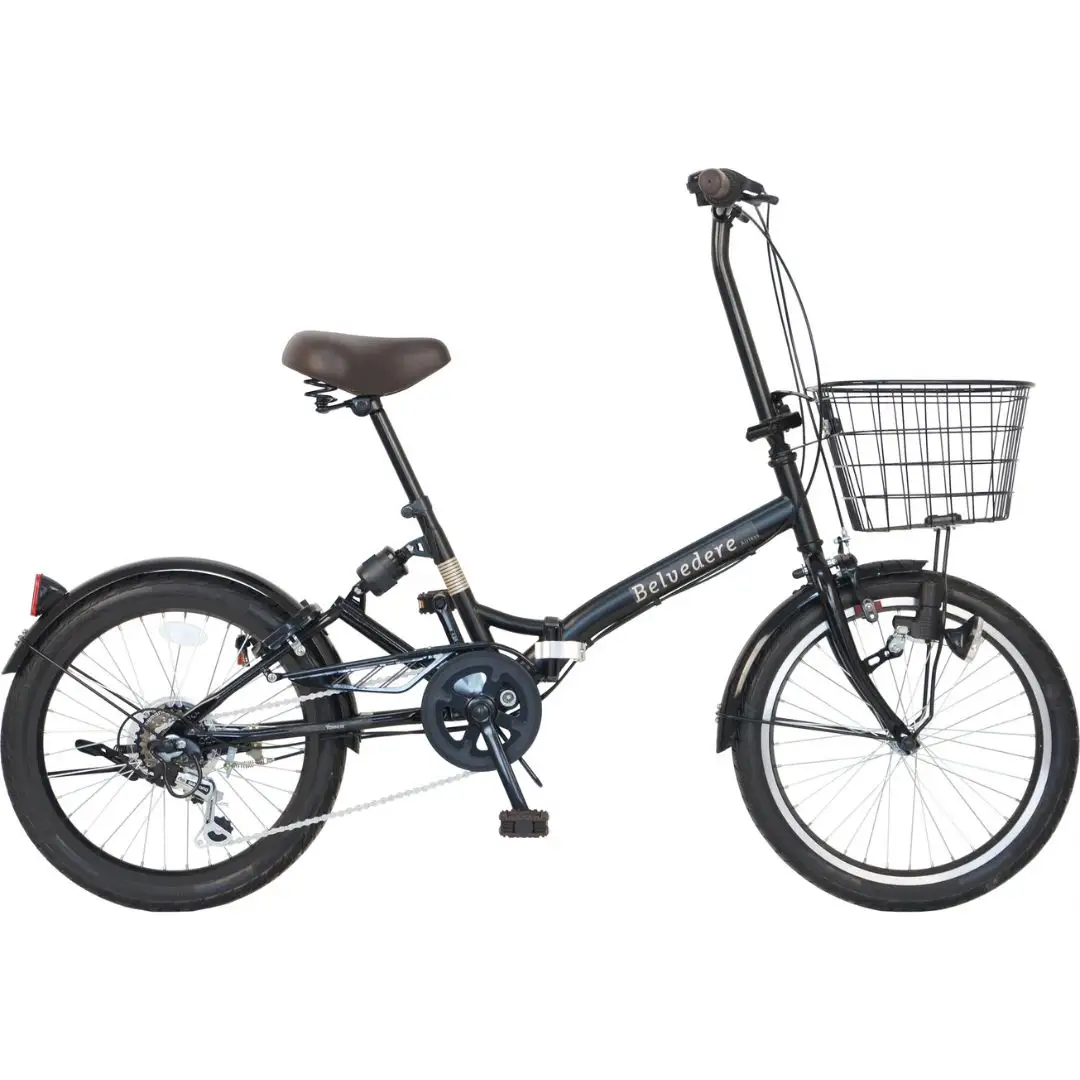 ノーパンク Belvedere Black 送料無料 全国配送離島含│自転車 完成品 組み立て不要 折りたたみ自転車 武田産業