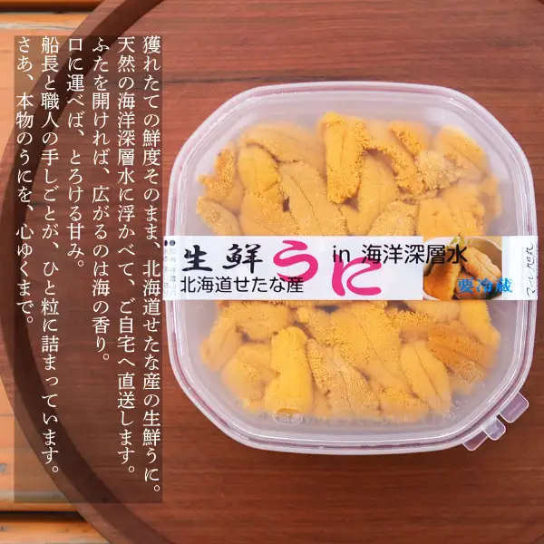 【2026年6月上旬から順次発送】【海洋深層水使用】北海道産 生うに 120g×1個 キタムラサキウニ 直送 旬 パスタ 寿司 焼き うに丼 海鮮 せたな町 ふるさと納税
