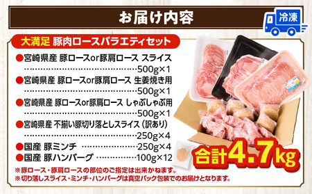 【2026年5月発送】豚肉 4.7kg 国産 ロース 切り落とし 豚肉