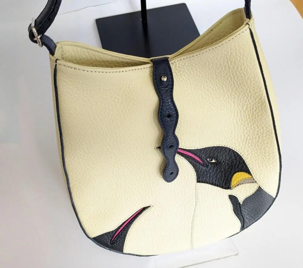 「鞄工房　香」しずく型バッグ ペンギン