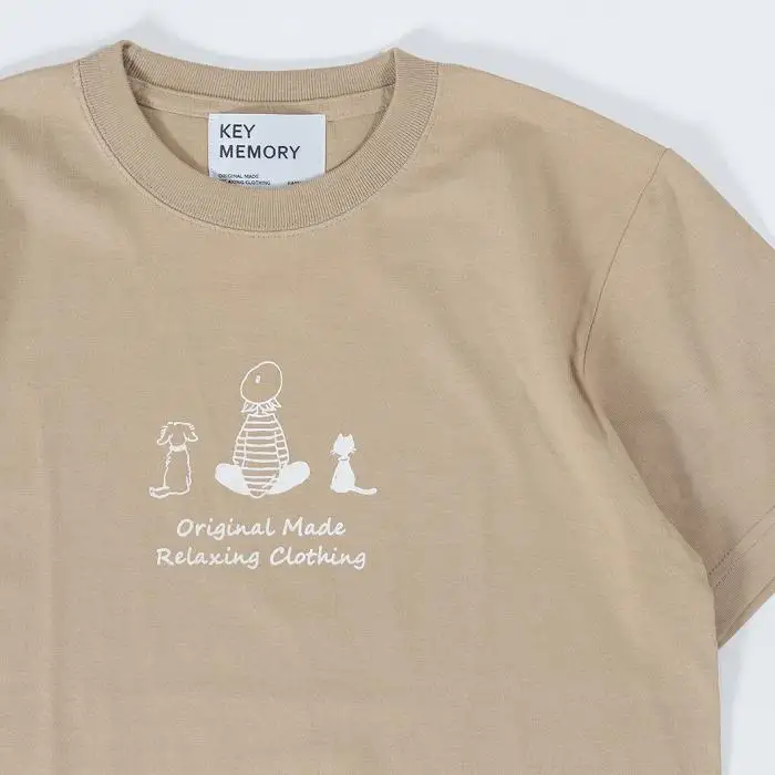 《1》【KEYMEMORY鎌倉】TIMEイラストTシャツBEIGE