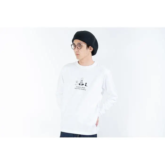 《2》メンズL　TimeロングTシャツ　White