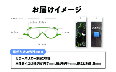 チョッと遠くが見えにくい時にサッと使う"サポートグラス" 早がんきょう Neco ピスタチオ [B-8101_01]