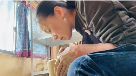 砥部焼 マグカップ 手付カップ atelier chie アトリエチエ 岡田智恵 バウ犬 愛媛 伊予市 | B159