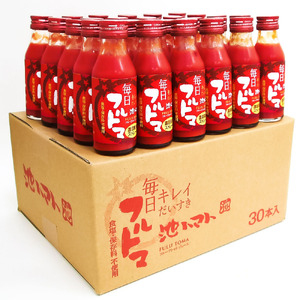 トマトジュース 無塩 無添加100ml 30本箱入 トマト 1本に約5個分のフルーツトマト トマトジュース糖度8度以上 ドリンク 飲み物 健康 美味しい お取り寄せグルメ【池トマト】 [BQAG019]