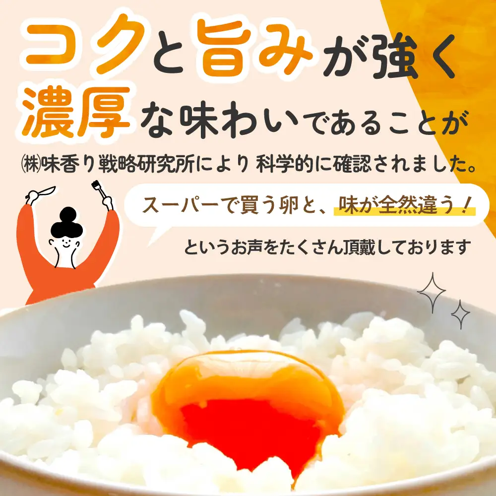 有精卵のコケコッコーの卵 90個【3ヶ月定期便】
