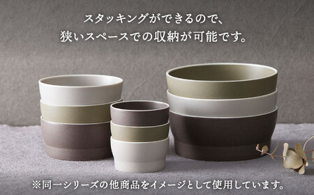 【美濃焼】StackStock なごみの色目（Matte）プレートM・ボウルM 4点 セット Matcha Green × Azuki Brown【城山製陶所】食器 小皿 小鉢 醤油皿 薬味皿 副菜鉢 インテリア アクセサリートレイ 小物入れ スタッキング グリーン ブラウン 緑 茶 磁器 シンプル おしゃれ レンジ対応 食洗機対応 送料無料 [MCK041]