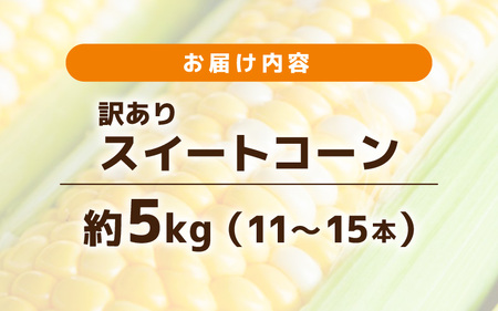 【先行予約】【訳あり】農場直送 鮮度抜群 スイートコーン（とうもろこし ）約5kg （11本～15本）【2026年7月上旬より順次発送予定】【お楽しみ バーベキュー 冷凍保存可能 焼肉 おやつ ご飯のおとも 野菜 国産 産地直送】 [e62-a009]