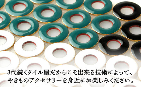 【美濃焼】 えん イヤリング 『黒』 【七窯社】 アクセサリー おしゃれ[TAP029]