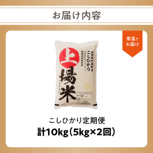 【予約受付】＜令和8年度産 新米＞超新米定期便（5kg×2回）【Z051】