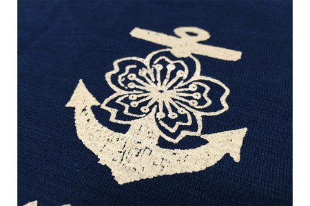 Tシャツ【呉鎮守府】 ネイビー Sサイズ 紺 tシャツ navyオリジナル シャツ 半袖 綿100% 海軍 くれちん 大人 日本製 広島県 呉市 ku091-050-s-r