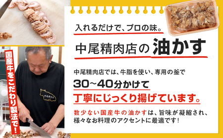 自家製 国産 牛 あぶらかす 小 1kg (500g×2) ホルモン 油かす かすうどん お好み焼き