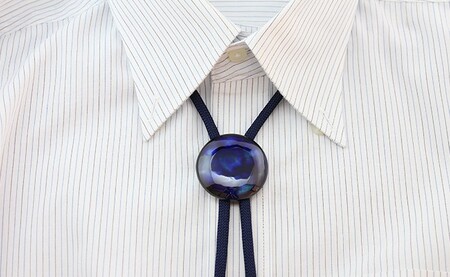 有田焼ループタイ るりブルー 有田焼アクセサリー二宮閑山 おしゃれ アクセサリー 磁器 A12-225