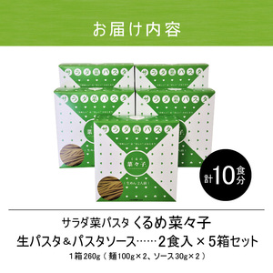 サラダ菜パスタ　くるめ菜々子　2食入×5箱セット 〔Cx105〕