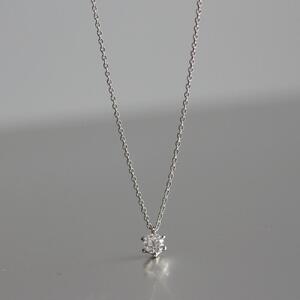 プラチナ900【ラボグロウンダイヤモンドネックレス】0.2ct 美しい6本たてづめデザイン 長さ40cm LAB-PT900-001 ネックレス
