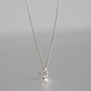 プラチナ900【ラボグロウンダイヤモンドネックレス】0.2ct 4本たてづめデザイン 長さ40cm LAB-PT900-002 ネックレス