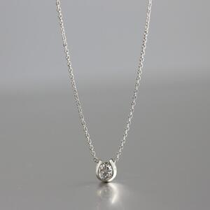 プラチナ900【ラボグロウンダイヤモンドネックレス】0.2ct 馬蹄ばていデザイン 長さ40cm LAB-PT900-006 ネックレス