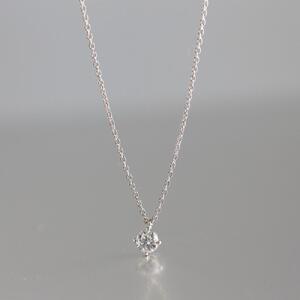 プラチナ900【ラボグロウンダイヤモンドネックレス】0.2ct 可愛い王冠モチーフ 長さ40cm LAB-PT900-007 ネックレス
