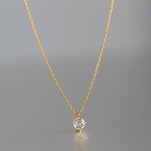 K18イエローゴールド【ラボグロウンダイヤモンドネックレス】0.2ct 可愛い王冠モチーフ 長さ40cm LAB-K18-007 ネックレス