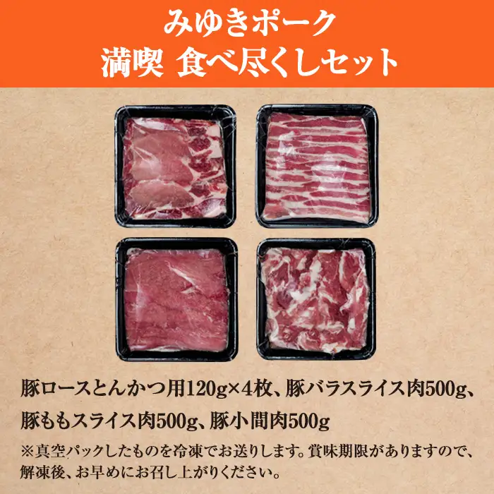 みゆきポーク 満喫 食べ尽くしセット （Ae-001） 焼肉 豚肉