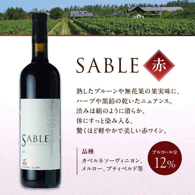 カーブドッチSABLE 赤白ワインセット 750ml×2本 ワイン 赤ワイン 白ワイン セット 750ml 赤 白 カーブドッチ SABLE お酒 酒 アルコール 新潟 