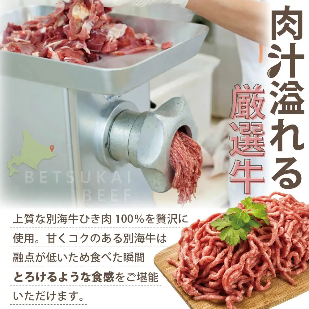 別海牛100%と別海町ゴーダチーズ チーズがとろける!チーズインハンバーグ(120g×15個)【ND0000088】北海道 ハンバーグ 別海町
