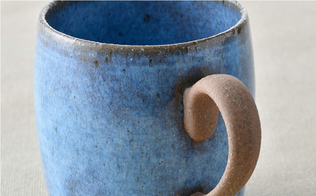 【陶器市特集】【波佐見焼】テラコッタ BLUE マグカップ ペアセット 器 食器 コーヒーカップ【利左エ門窯】[QB57] 波佐見焼