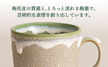 【美濃焼】RINPEN-鱗片- マグカップ＆小皿 セット グリーン 【ヤマカ斎木製陶所】食器 豆皿 コーヒーカップ ティーカップ マグ おつまみ皿 薬味皿 ティータイム グリーン 緑 おしゃれ レンジ対応 食洗機対応 送料無料 [MEQ002]