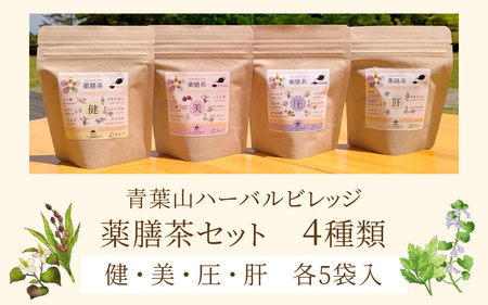「自然・薬膳体験！」青葉山ハーバルビレッジ薬膳茶セット（4種類）